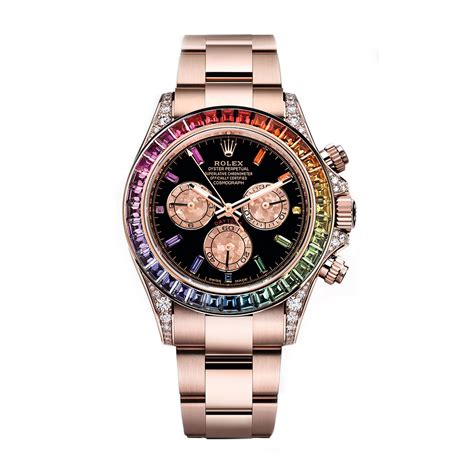 rolex 116595 cosmograph daytona everose rainbow watch 116595rbow|rolex rainbow daytona white gold.